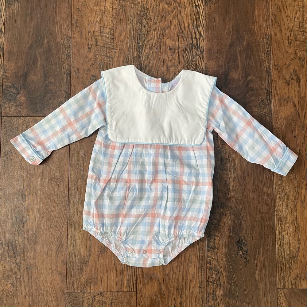 Plaid Long Sleeve Baby Romper